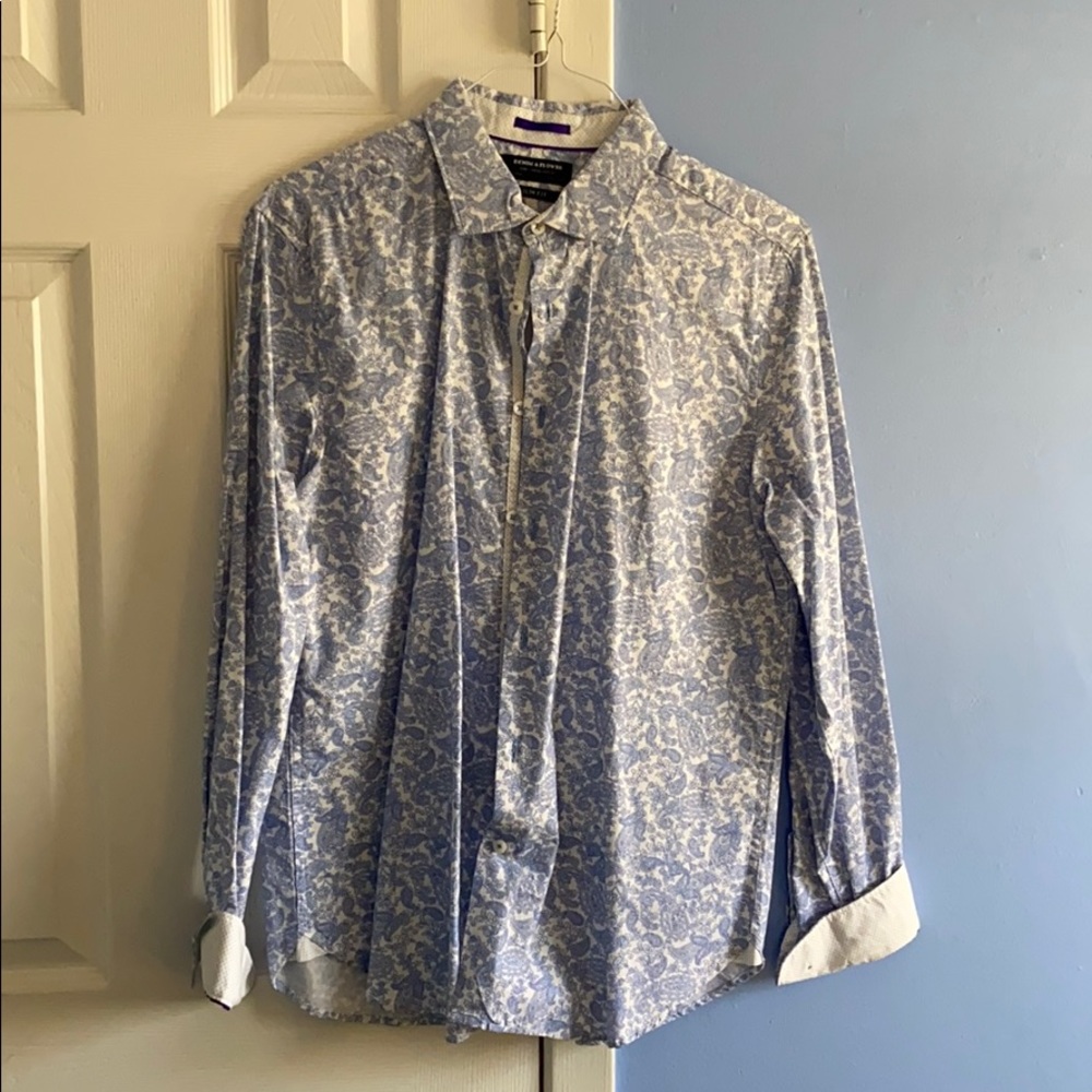 Denim and flower sport shirt
